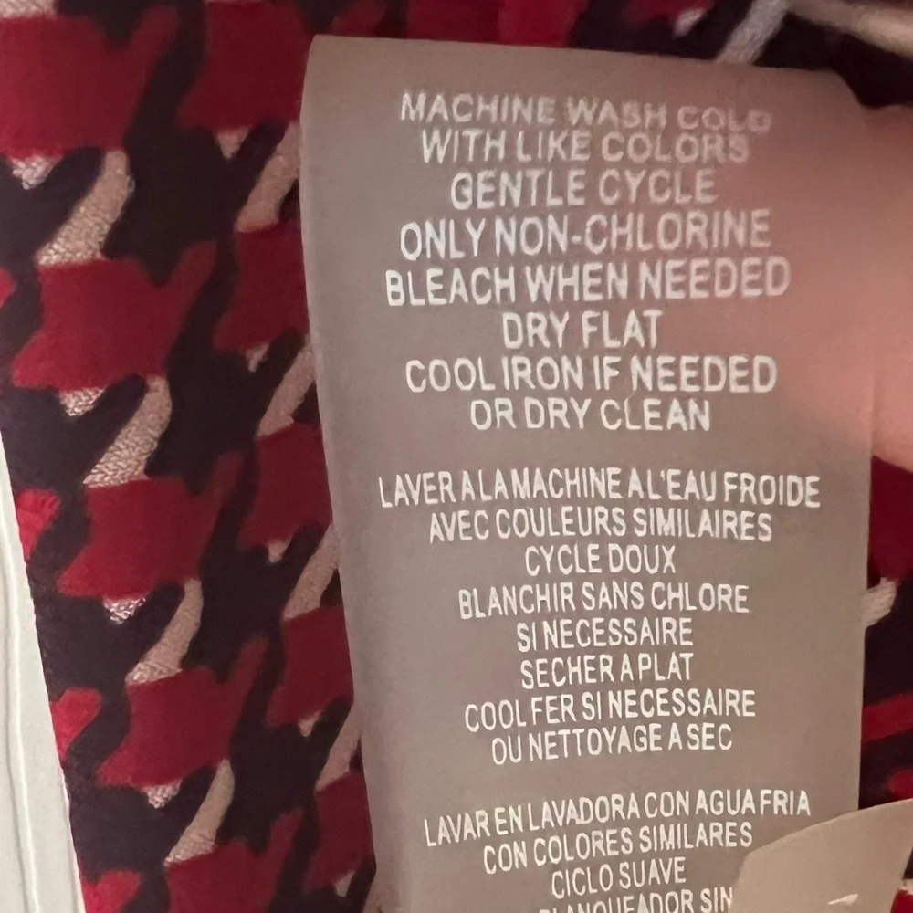 Tommy Hilfiger-Houndstooth Jersey Shirtdress With Belt-Sleeves-Size 4 Petite - Picture 11 of 11